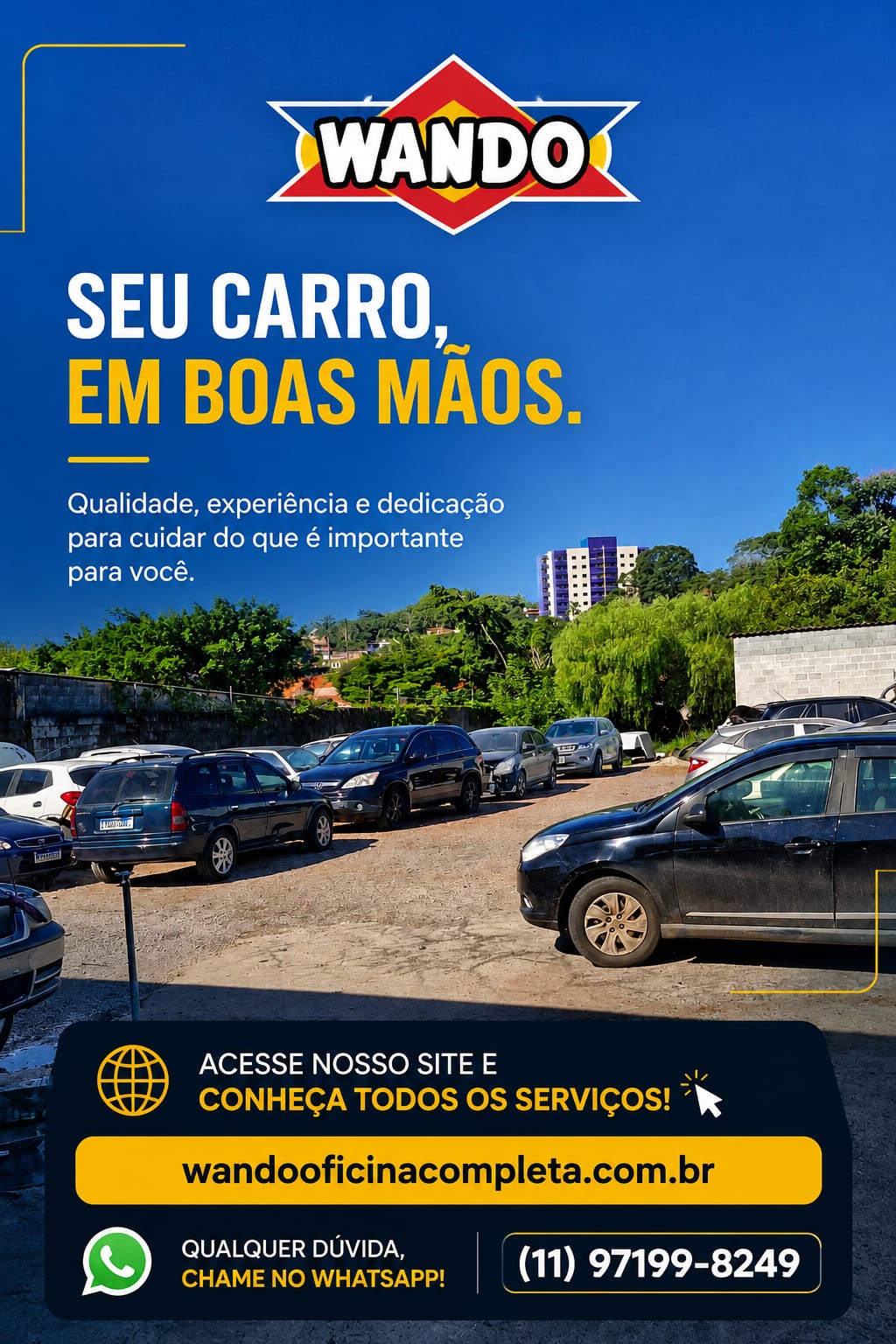Seu carro em boas mãos — Wando Oficina